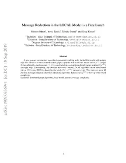 Message Reduction in the Local Model is a Free Lunch