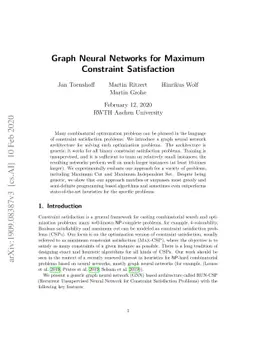 Graph Neural Networks for Maximum Constraint Satisfaction