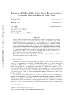 Persistence B-Spline Grids: Stable Vector Representation of Persistence
  Diagrams Based on Data Fitting