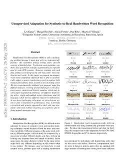 Unsupervised Adaptation for Synthetic-to-Real Handwritten Word
  Recognition