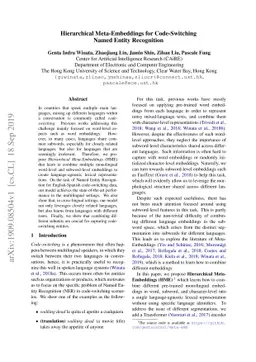 Hierarchical Meta-Embeddings for Code-Switching Named Entity Recognition