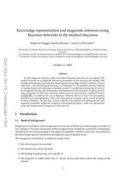 Knowledge representation and diagnostic inference using Bayesian
  networks in the medical discourse