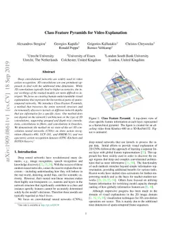 Class Feature Pyramids for Video Explanation