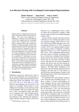 Low-Resource Parsing with Crosslingual Contextualized Representations