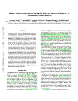 Absum: Simple Regularization Method for Reducing Structural Sensitivity
  of Convolutional Neural Networks