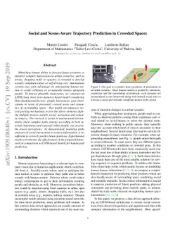 Social and Scene-Aware Trajectory Prediction in Crowded Spaces