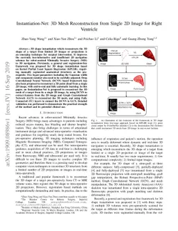 Instantiation-Net: 3D Mesh Reconstruction from Single 2D Image for Right
  Ventricle