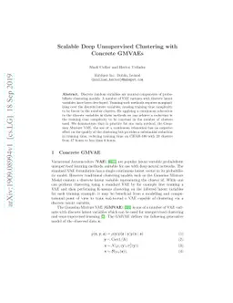 Scalable Deep Unsupervised Clustering with Concrete GMVAEs