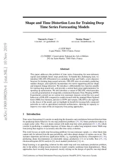 Shape and Time Distortion Loss for Training Deep Time Series Forecasting
  Models