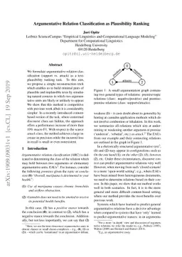 Argumentative Relation Classification as Plausibility Ranking