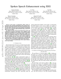 Spoken Speech Enhancement using EEG