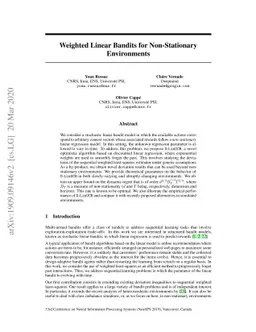 Weighted Linear Bandits for Non-Stationary Environments