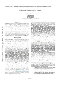 On the Impact of Ground Sound