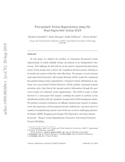 Fine-grained Action Segmentation using the Semi-Supervised Action GAN
