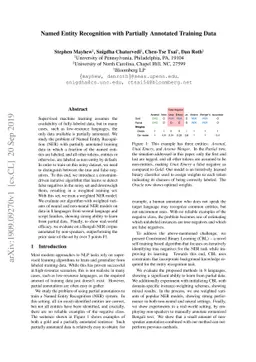 Named Entity Recognition with Partially Annotated Training Data