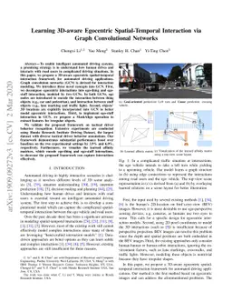 Learning 3D-aware Egocentric Spatial-Temporal Interaction via Graph
  Convolutional Networks