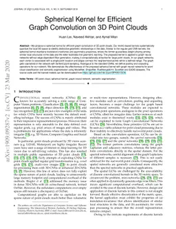 Spherical Kernel for Efficient Graph Convolution on 3D Point Clouds