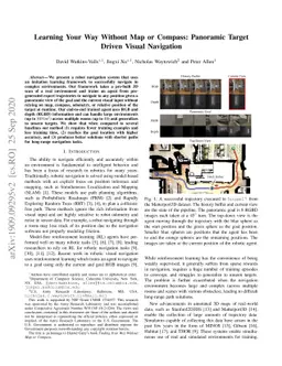 Learning Your Way Without Map or Compass: Panoramic Target Driven Visual
  Navigation