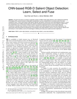 CNN-based RGB-D Salient Object Detection: Learn, Select and Fuse