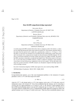 Does SLOPE outperform bridge regression?