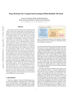 Deep 3D-Zoom Net: Unsupervised Learning of Photo-Realistic 3D-Zoom