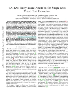 EATEN: Entity-aware Attention for Single Shot Visual Text Extraction