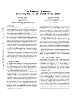 CodeSearchNet Challenge: Evaluating the State of Semantic Code Search