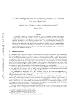 A Multi-level procedure for enhancing accuracy of machine learning
  algorithms