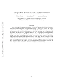 Manipulation Attacks in Local Differential Privacy