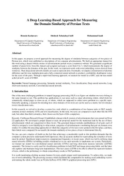 A Deep Learning-Based Approach for Measuring the Domain Similarity of
  Persian Texts