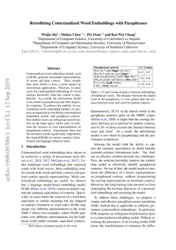 Retrofitting Contextualized Word Embeddings with Paraphrases