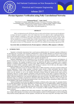 Persian Signature Verification using Fully Convolutional Networks