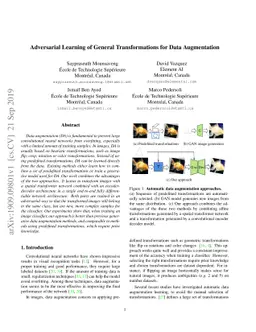 Adversarial Learning of General Transformations for Data Augmentation
