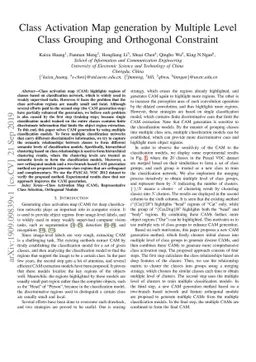 Class Activation Map generation by Multiple Level Class Grouping and
  Orthogonal Constraint