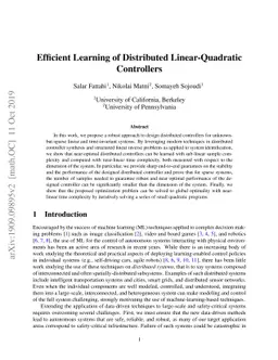 Efficient Learning of Distributed Linear-Quadratic Controllers