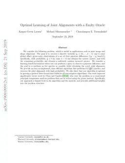 Optimal Learning of Joint Alignments with a Faulty Oracle