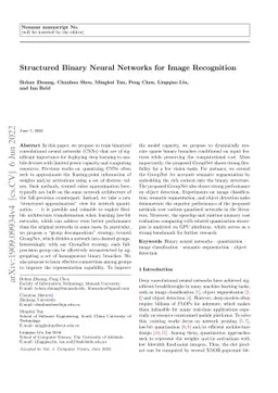 Structured Binary Neural Networks for Image Recognition
