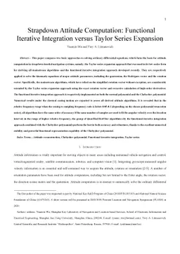 Strapdown Attitude Computation: Functional Iterative Integration versus
  Taylor Series Expansion