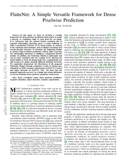 FlatteNet: A Simple Versatile Framework for Dense Pixelwise Prediction