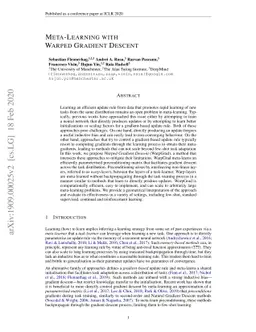 Meta-Learning with Warped Gradient Descent