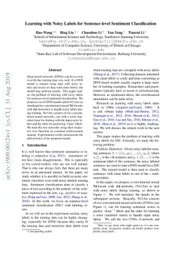 Learning with Noisy Labels for Sentence-level Sentiment Classification