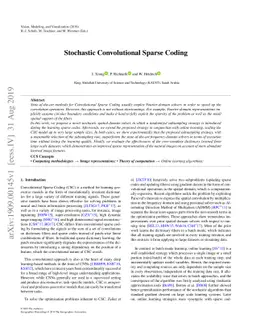 Stochastic Convolutional Sparse Coding