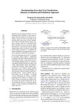 Benchmarking Zero-shot Text Classification: Datasets, Evaluation and
  Entailment Approach