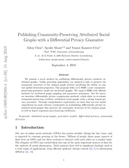 Publishing Community-Preserving Attributed Social Graphs with a
  Differential Privacy Guarantee