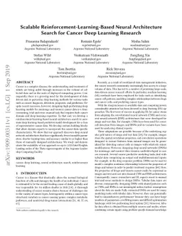 Scalable Reinforcement-Learning-Based Neural Architecture Search for
  Cancer Deep Learning Research