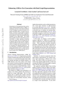 Enhancing AMR-to-Text Generation with Dual Graph Representations