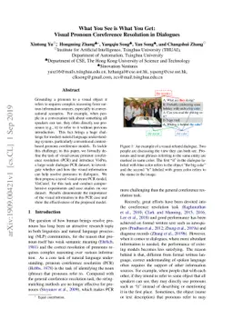 What You See is What You Get: Visual Pronoun Coreference Resolution in
  Dialogues