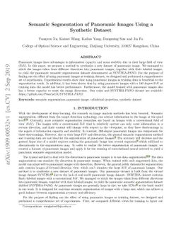 Semantic Segmentation of Panoramic Images Using a Synthetic Dataset