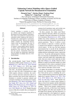 Enhancing Context Modeling with a Query-Guided Capsule Network for
  Document-level Translation