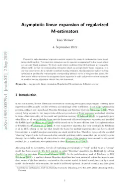 Asymptotic linear expansion of regularized M-estimators